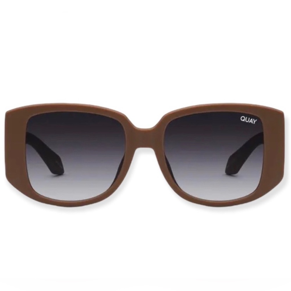 Quay Australia Sunglasses Matte Brown Frame Smoke Gradient Fade Lens